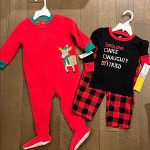 NWT Carter’s Holiday 3 piece fleece set 18 months